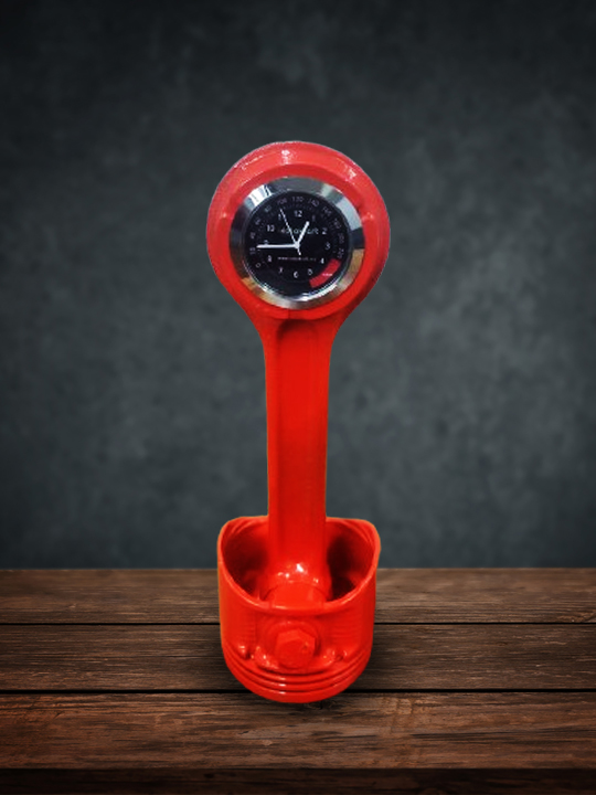PISTON TABLE CLOCK (RED)